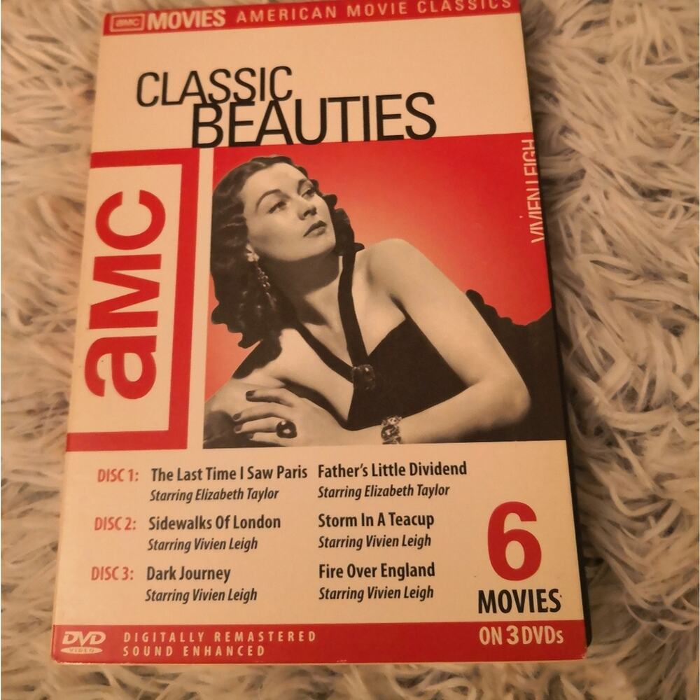 AMC Classic Beauties DVD Movies Liz Taylor Vivian Leigh Laurence Olivier Film